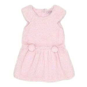 Lili Gaufrette Girls Faux Fur Pink Dress (3T)